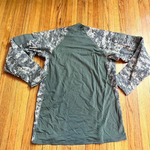 Team Soldier Shirt Mens Large Camo Combat Army Green Long Sleeve - Picture 3 of 6